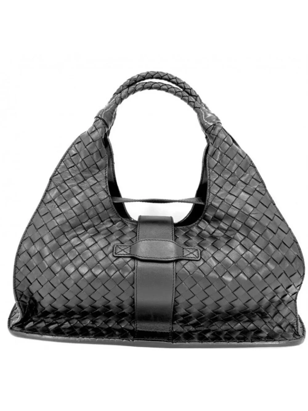 Bottega Veneta Tote Intrecciato Handbag Leather Black - Picture 2 of 12